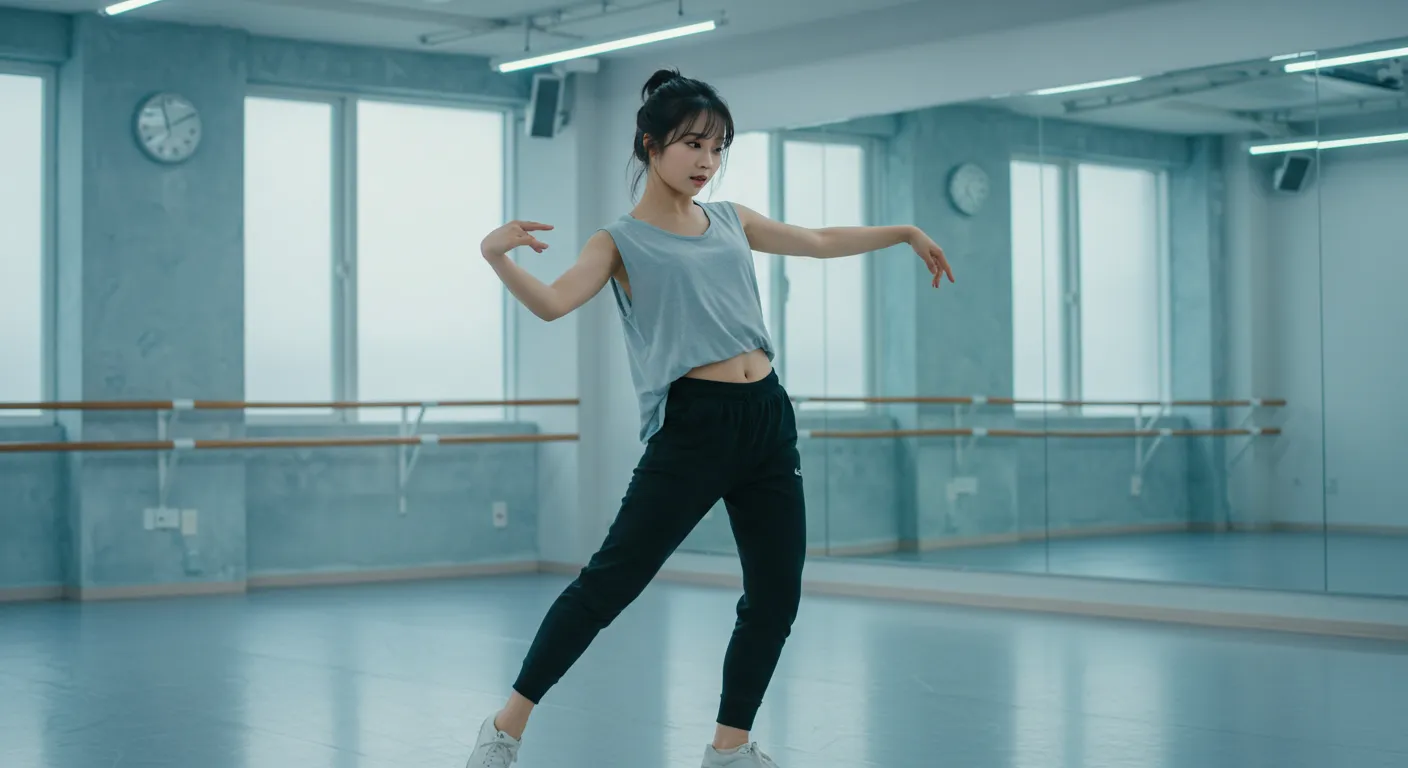 ダンスの練習をする女性