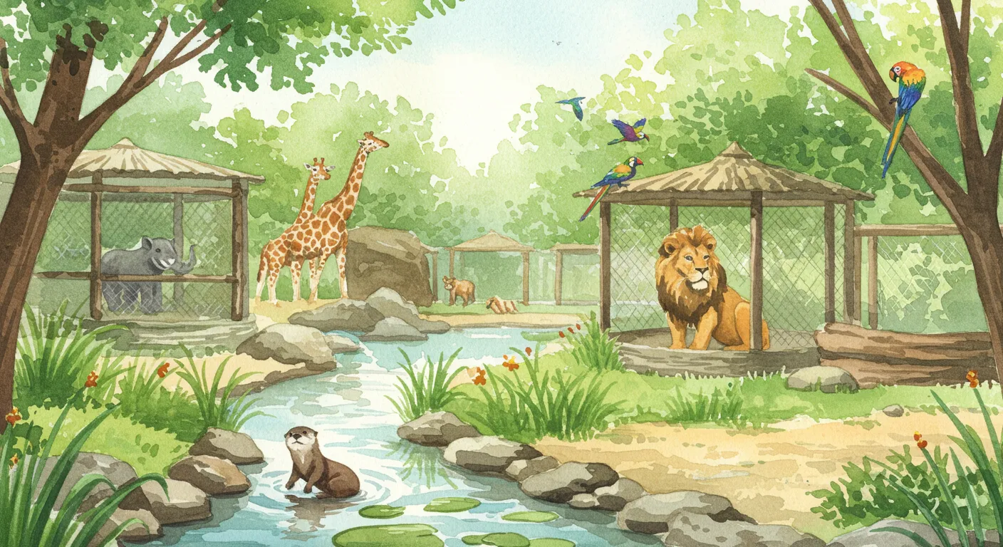 さまざまな動物たちの水彩画