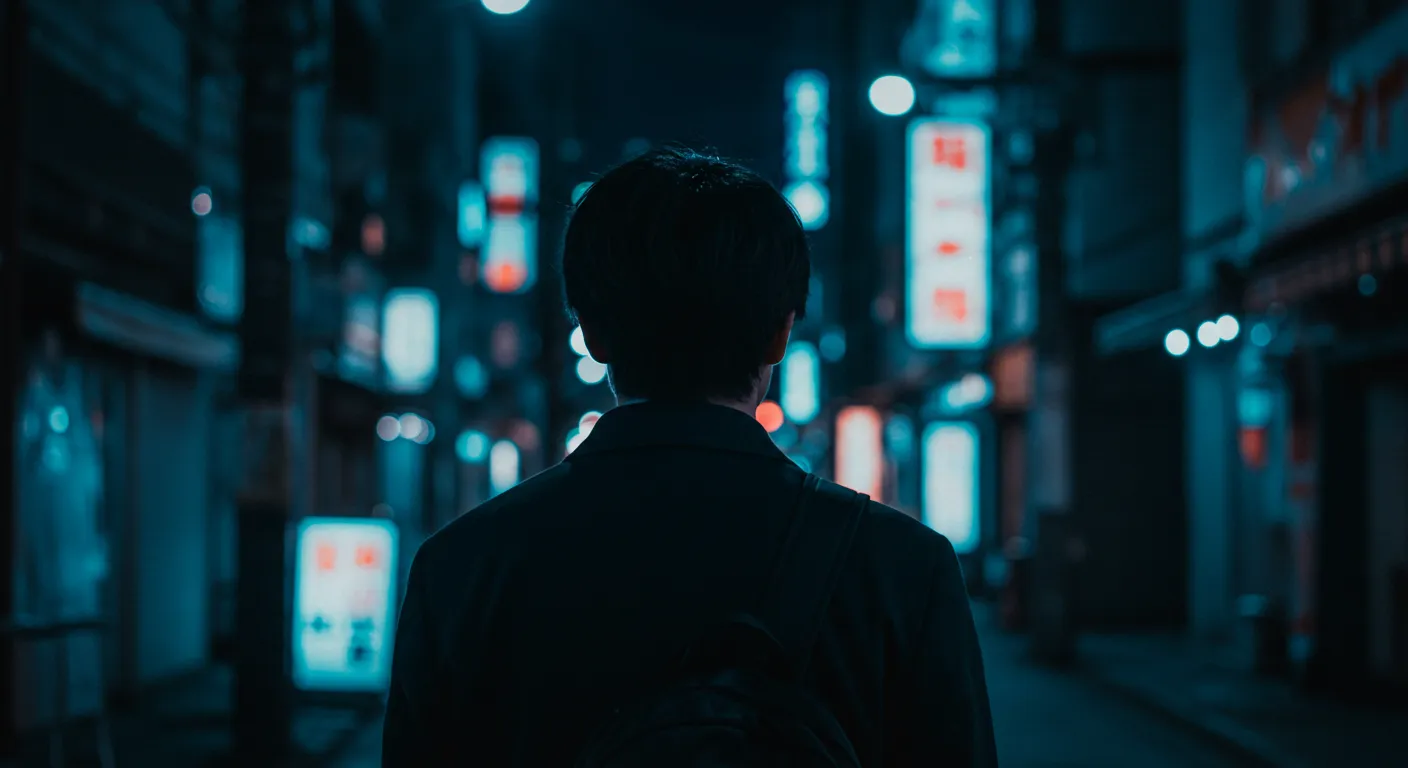 夜の街の男性