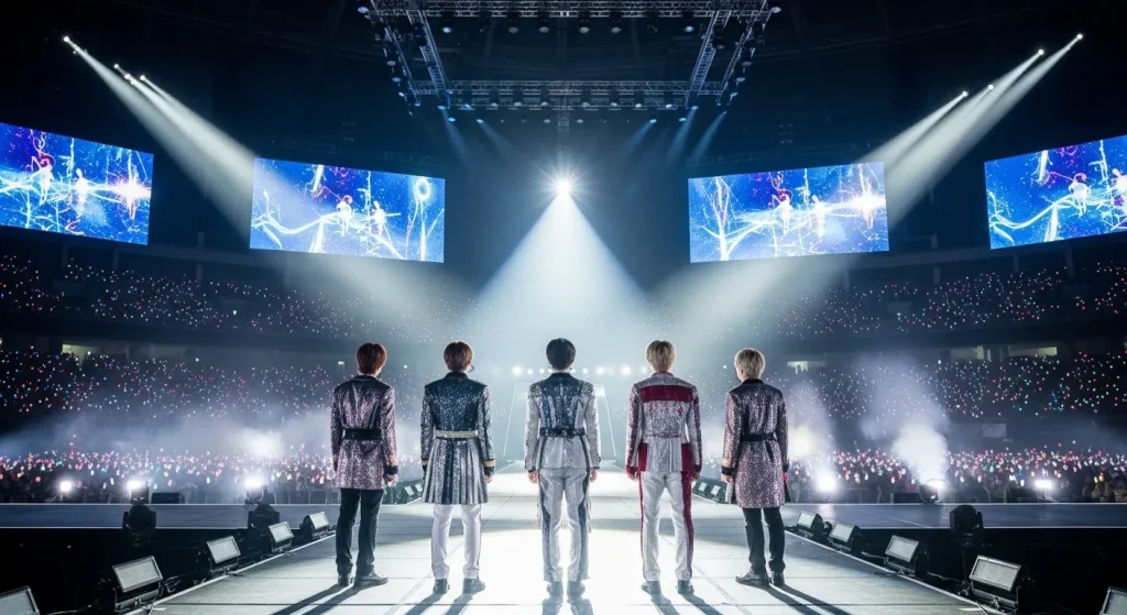 ステージ上の男性