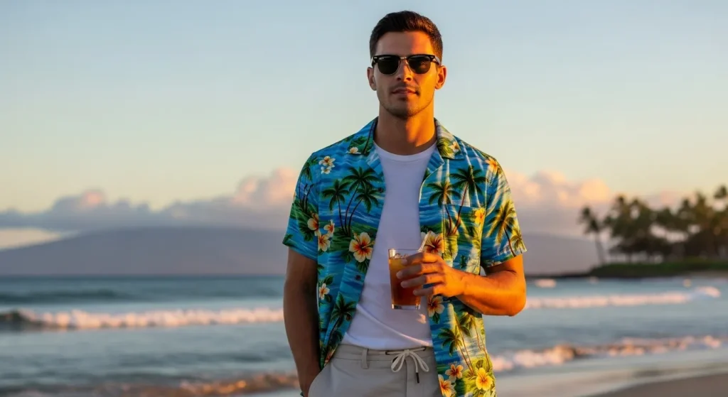 アロハシャツの男性