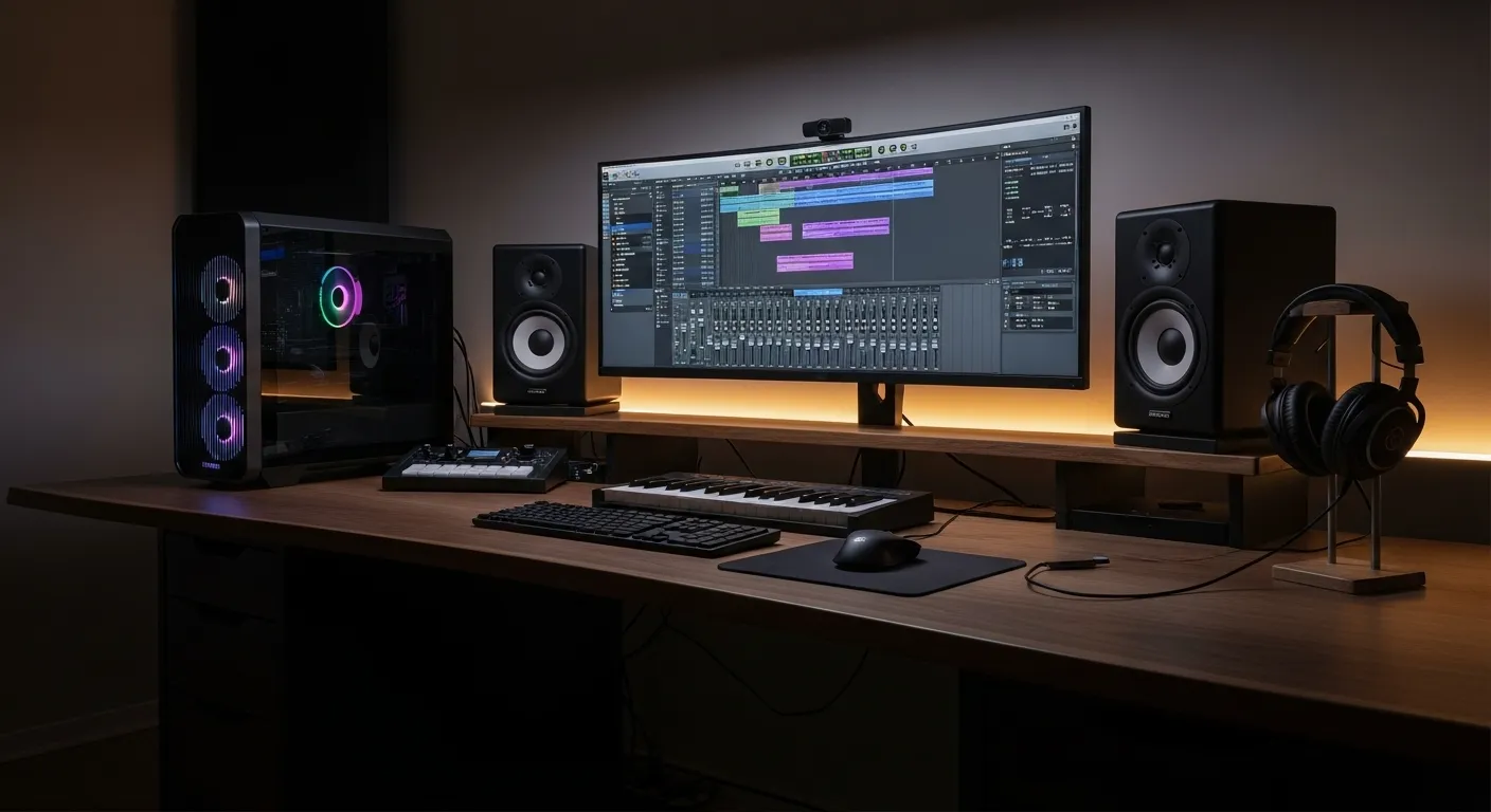 デスクトップPCと作曲