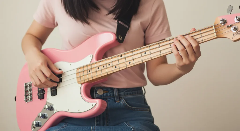 ベーシストの女性