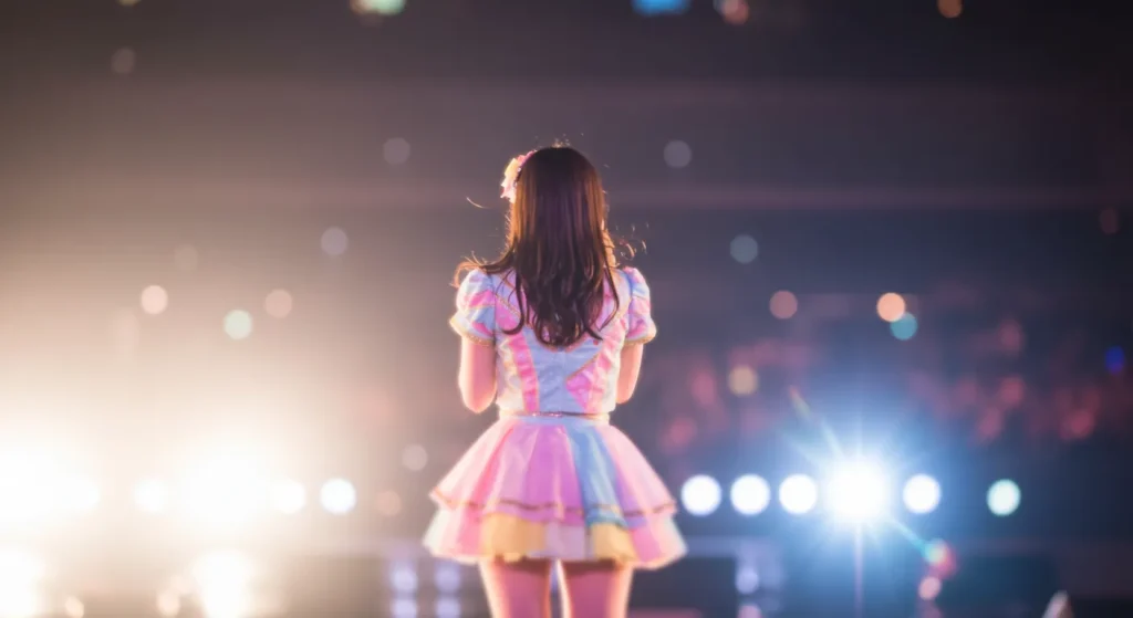 アイドルの後ろ姿